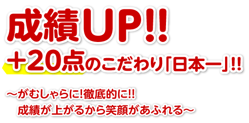 成績UPプラス20点のこだわり
